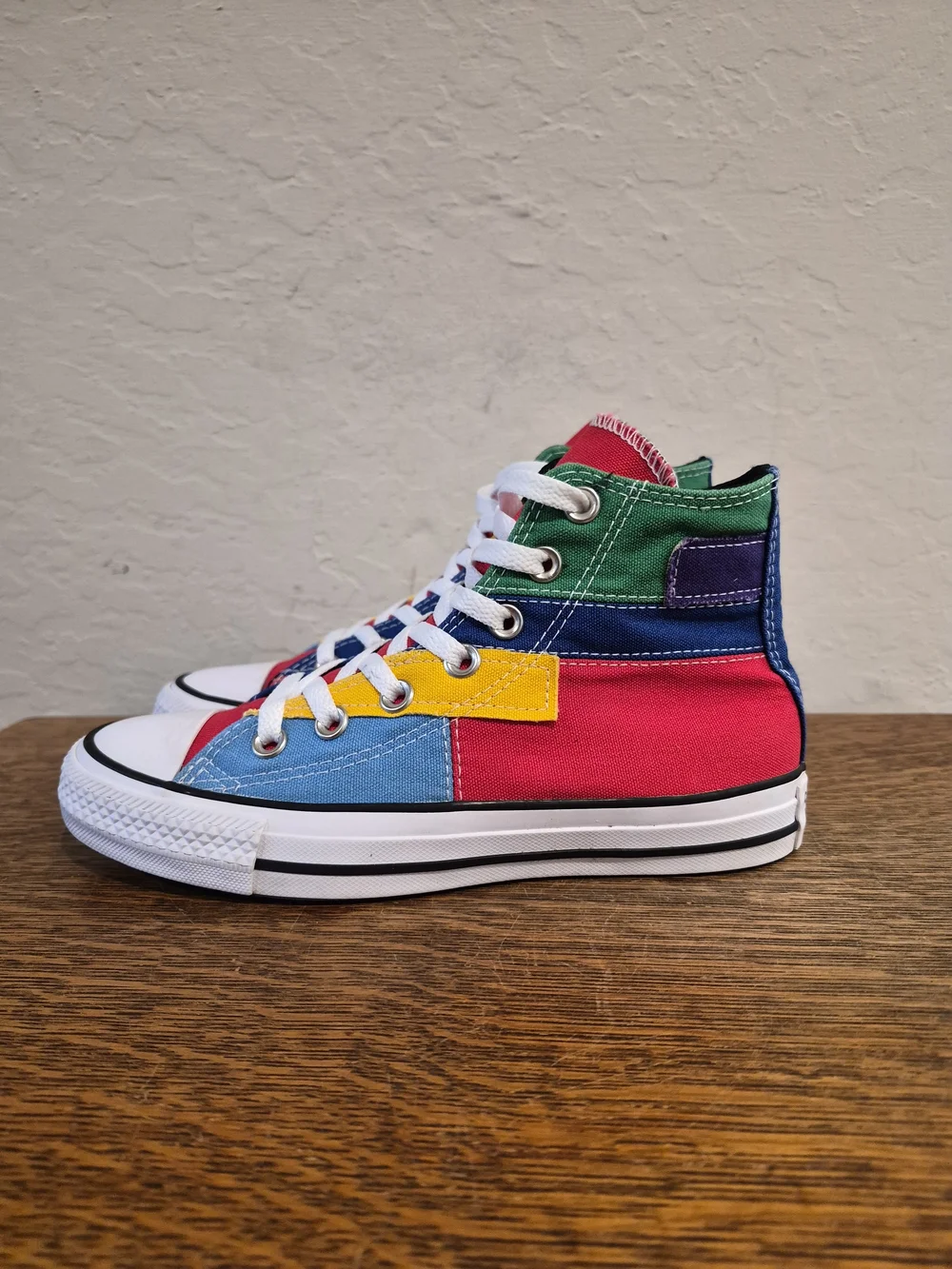Converse Chuck Taylor All Star High Patchwork Unisex Sneakers  Women's Size US 6